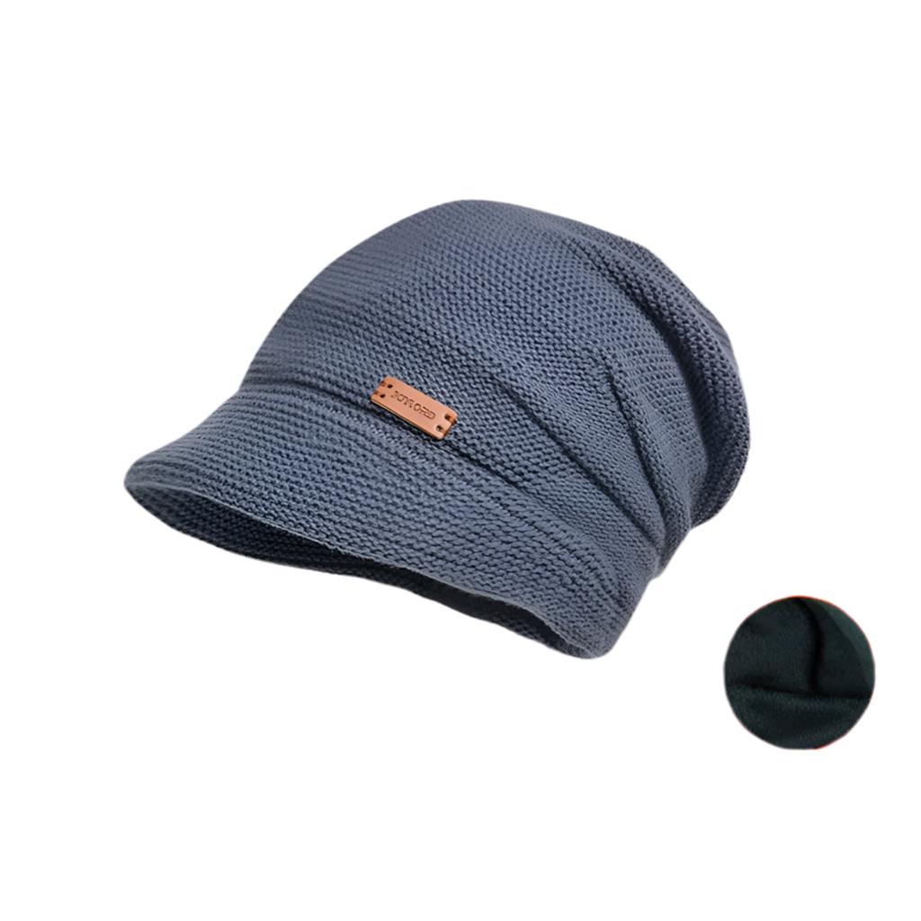 Fleece Slouchy Beanie Wide Brim Thermal Ear