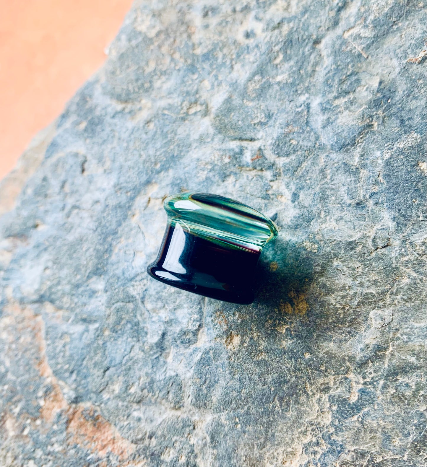Glas Plug Green Starry Sky Spiral