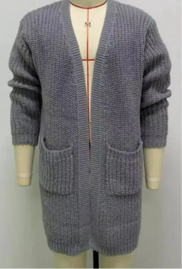 Gestrickter Cardigan Sweater Long Men's Winter Clothing