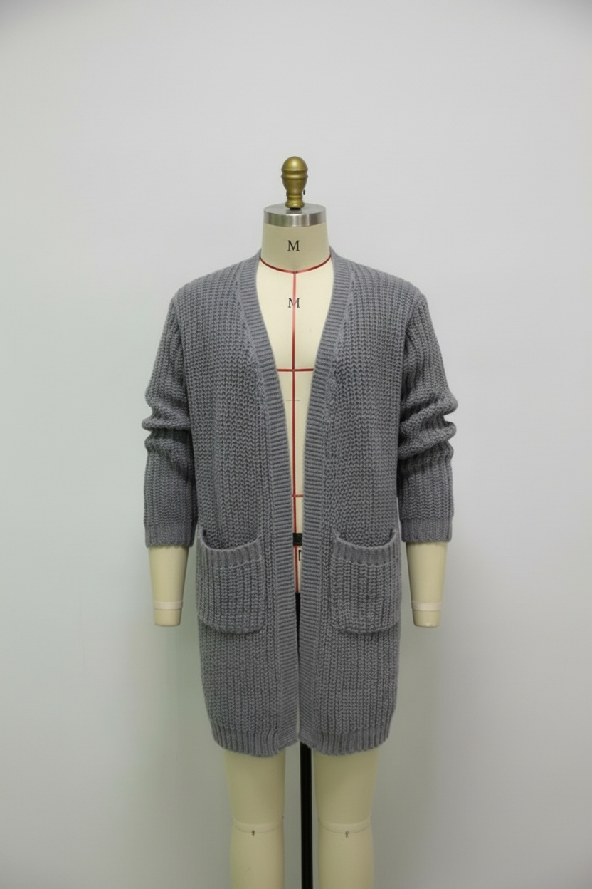 Gestrickter Cardigan Sweater Long Men's Winter Clothing - DreadLocos Shop