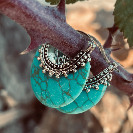 Marokkanischer Antiker Ohrschmuck Kimaya Turkis - DreadLocos Shop