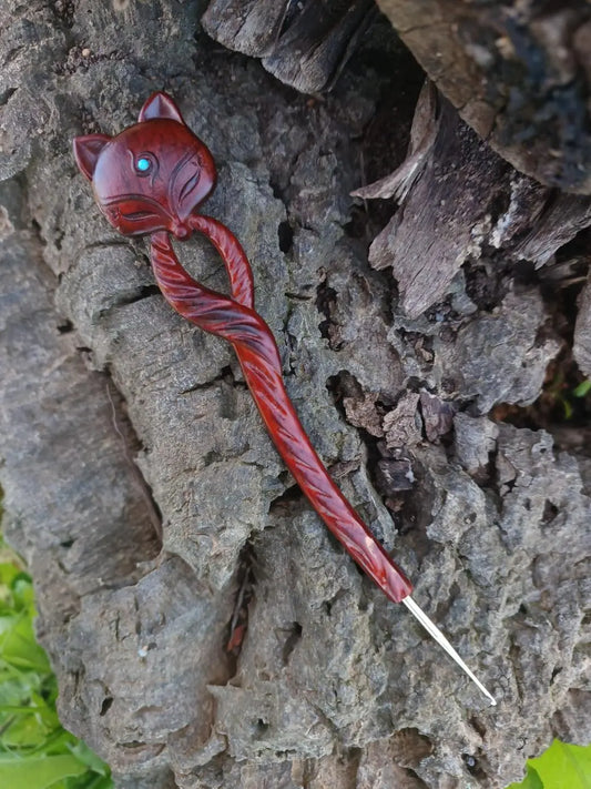 Lamaní Häkelnadel Fox (Rosenholz) DreadLocos Shop