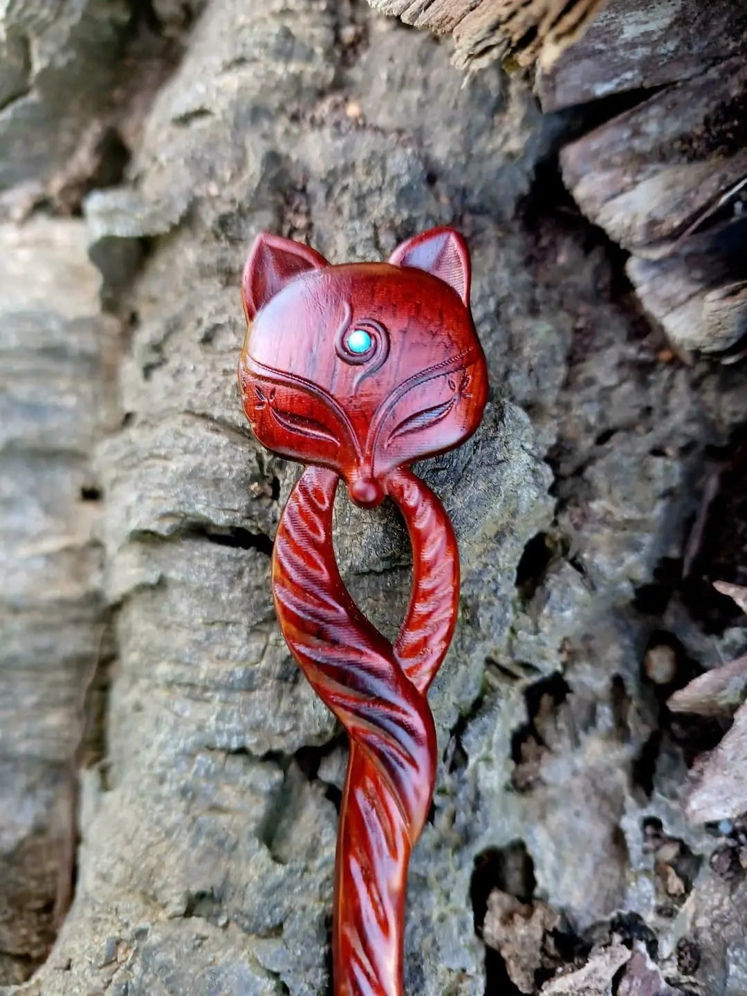 Lamaní Häkelnadel Fox (Rosenholz) DreadLocos Shop