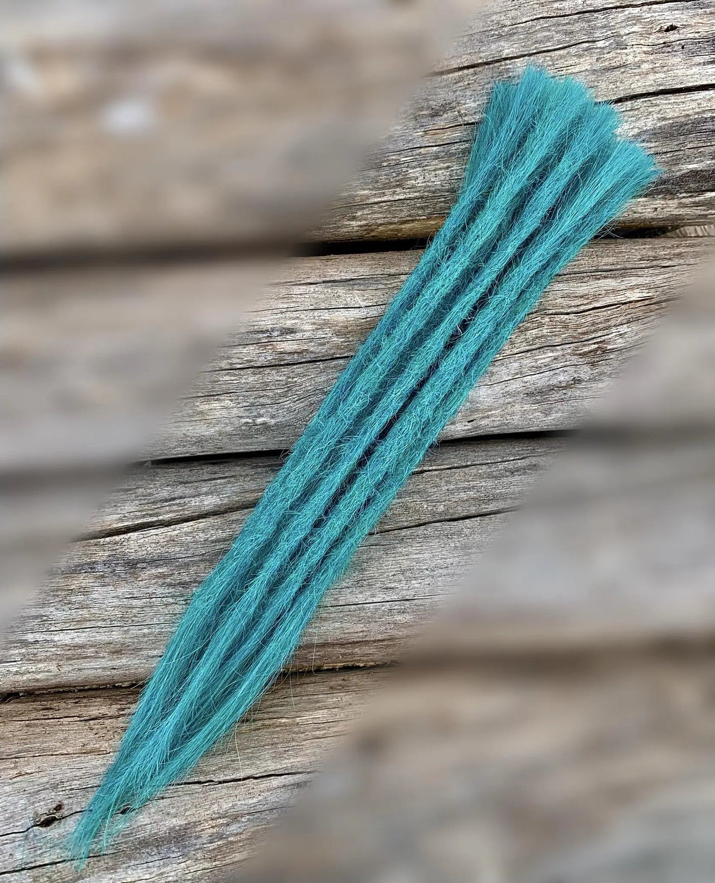 10 Europäische Echthaar Dreadlocks in Peppermint Blue #B3 DreadLocos Shop