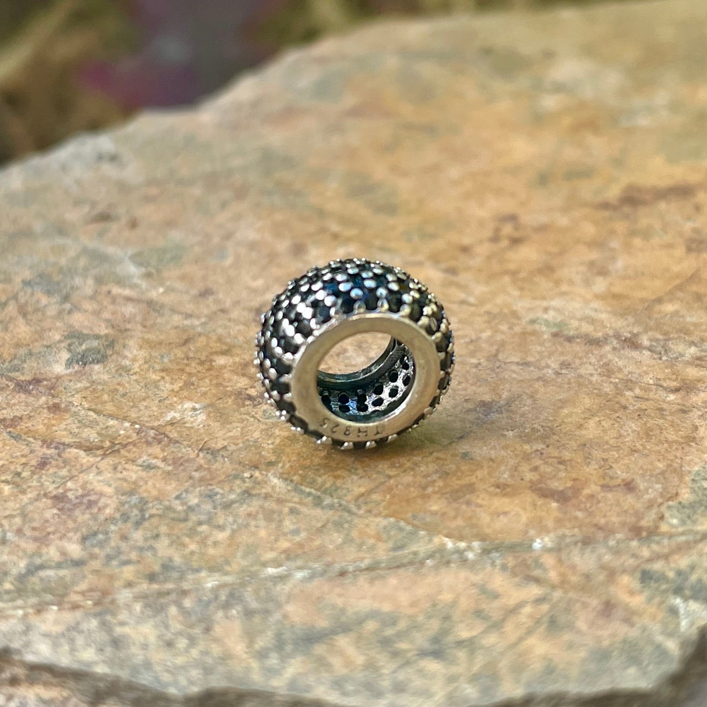Black Zircon Pave 925 Sterling Silver