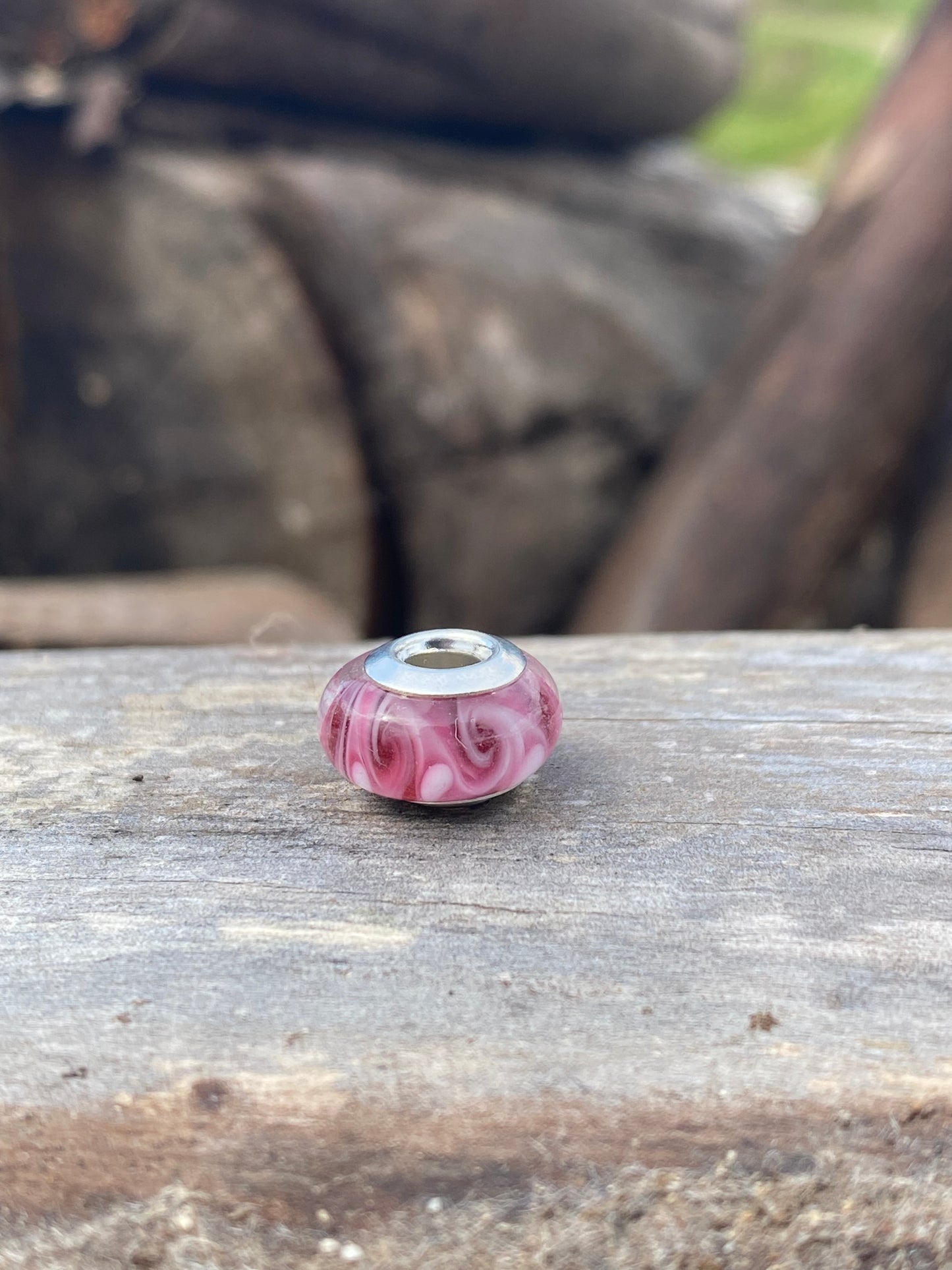 Tie Dye Rose Perle Glas