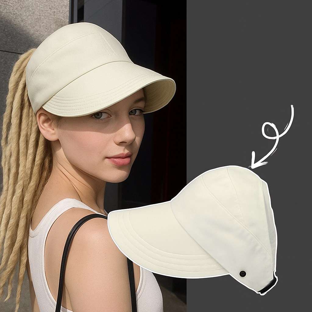 Wide Brim Sun Visor Bucket Hat
