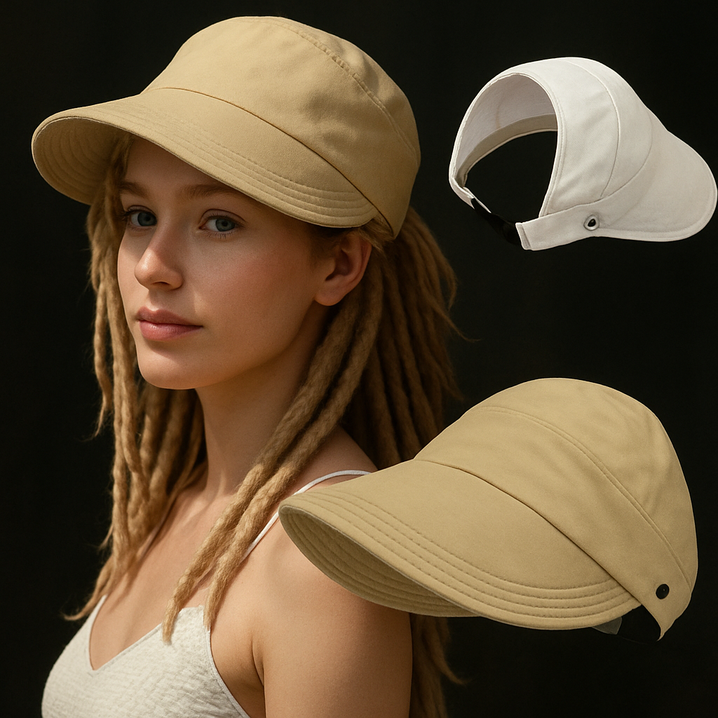 Wide Brim Sun Visor Bucket Hat