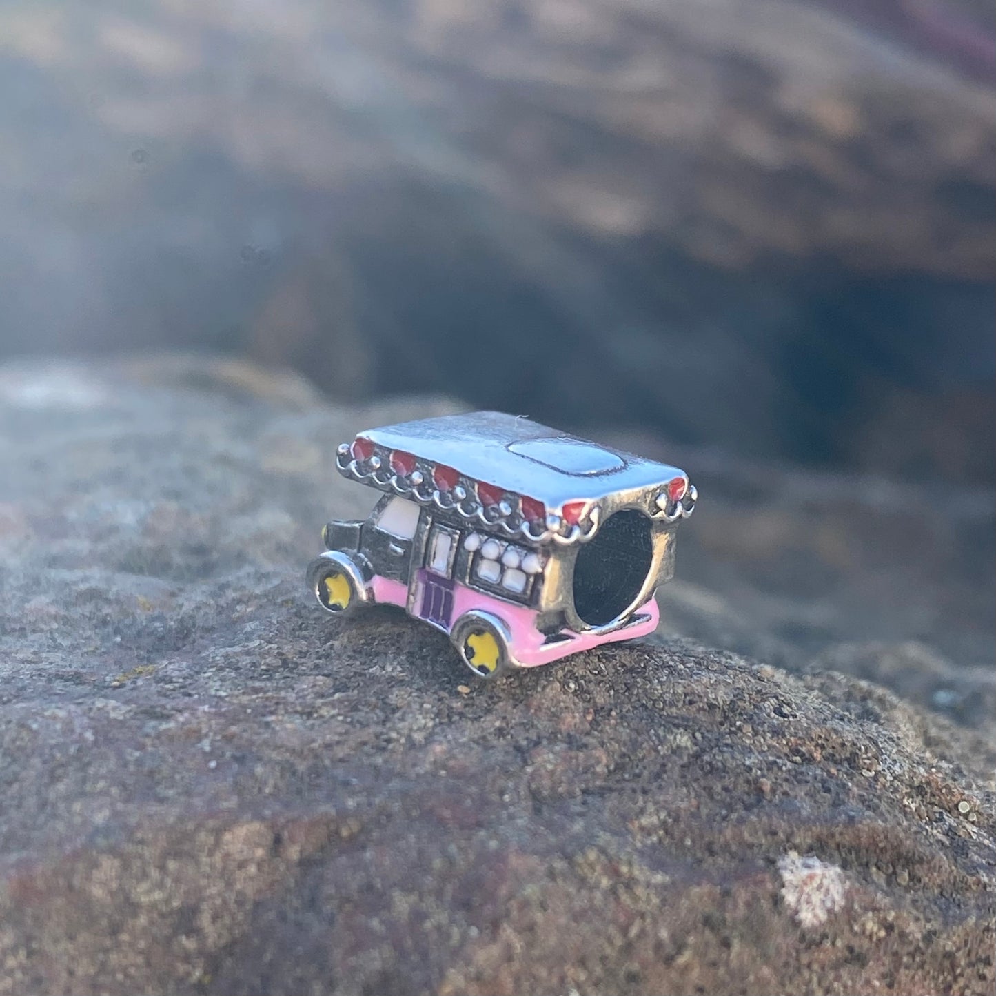 Ducato Travel Van Perle für Dreads 925er Sterling Silber