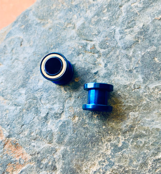 Schwarze Stahl Plugs 8mm - DreadLocos Shop