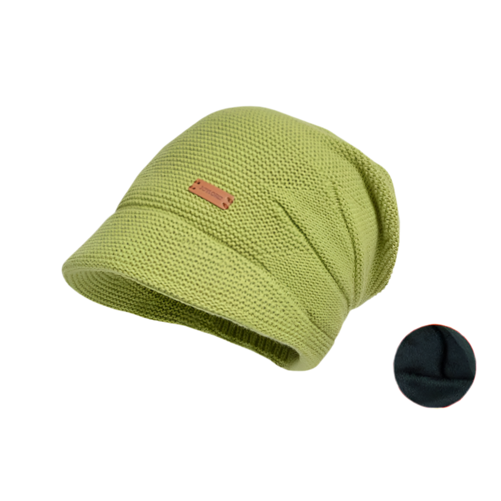Fleece Slouchy Beanie Wide Brim Thermal Ear