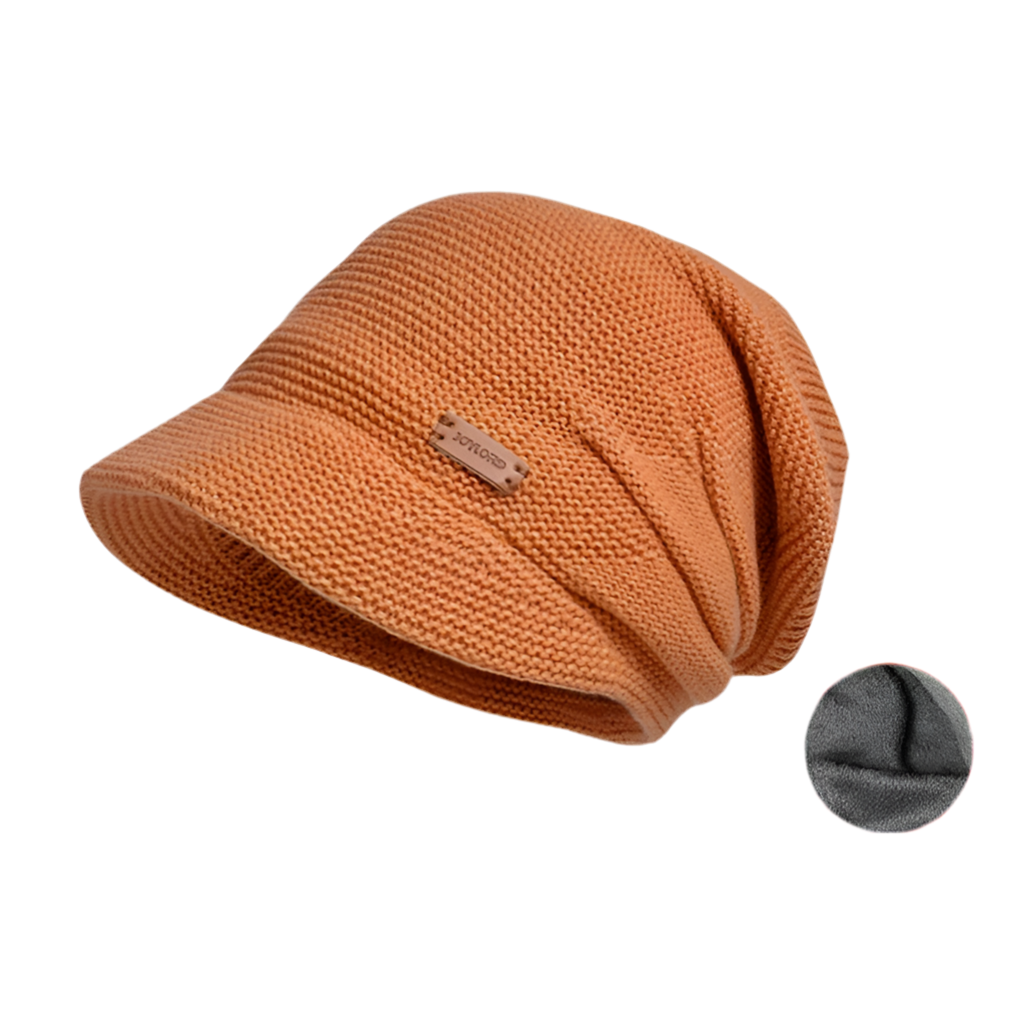 Fleece Slouchy Beanie Wide Brim Thermal Ear
