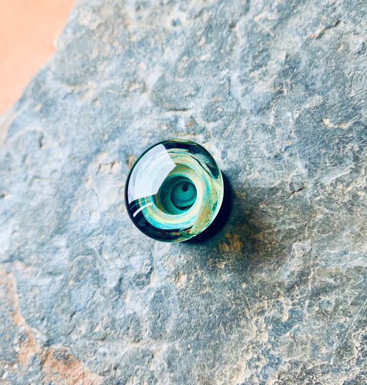 Glas Plug Green Starry Sky Spiral - DreadLocos Shop