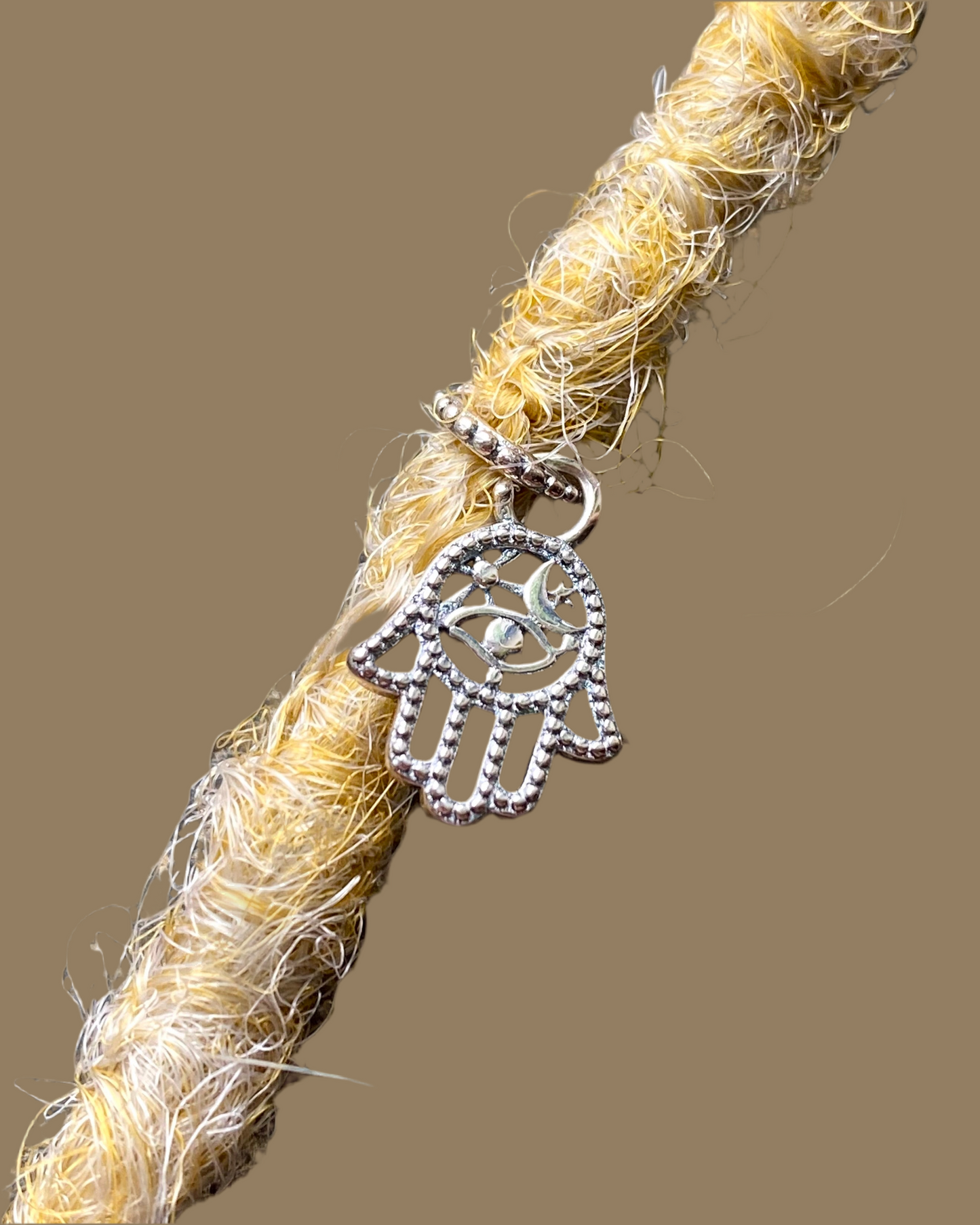 Hamsá-Hand Dreadlock-Schmuck aus Silber - DreadLocos Shop