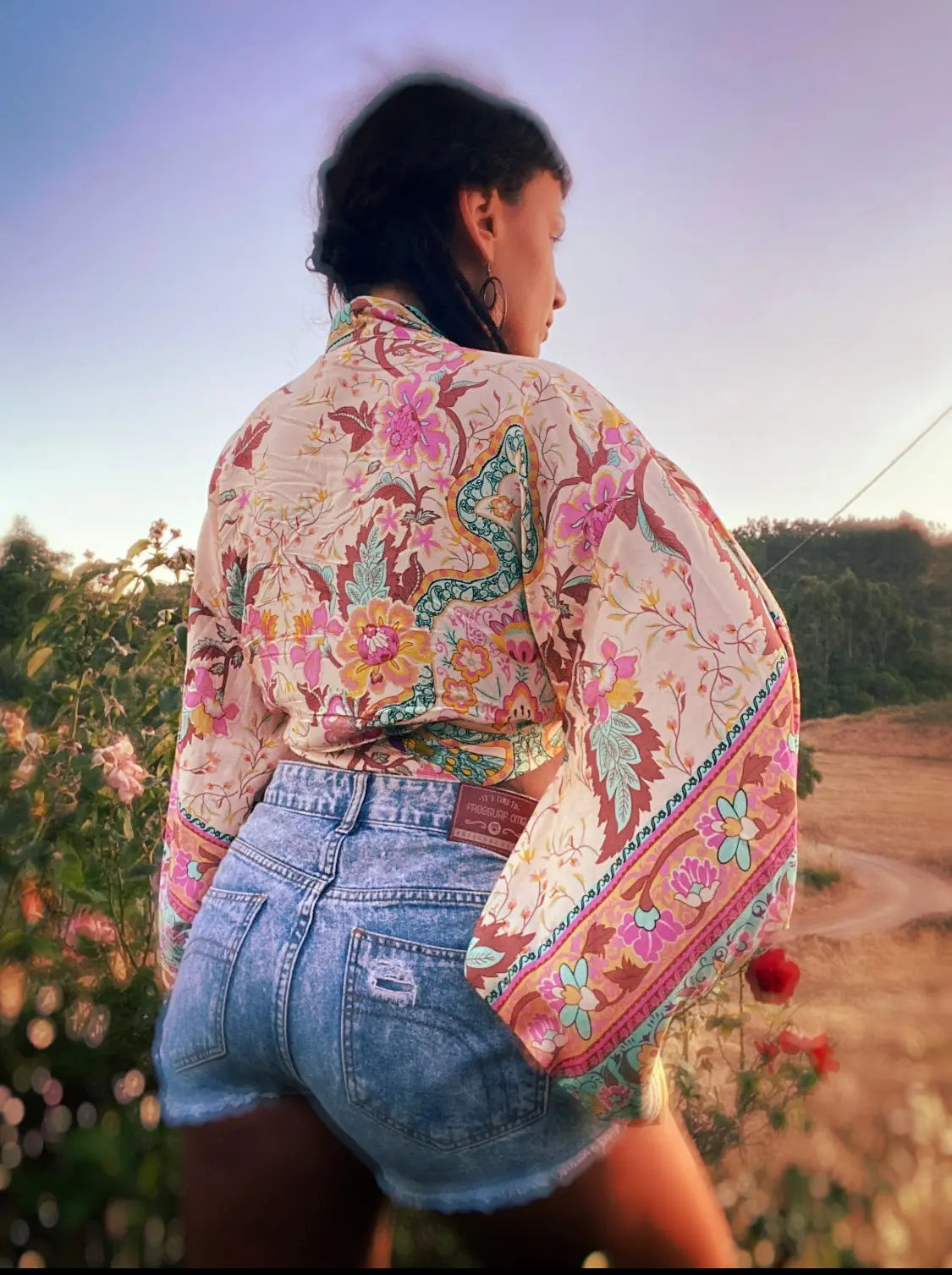 Floral Short Kimono DreadLocos Shop