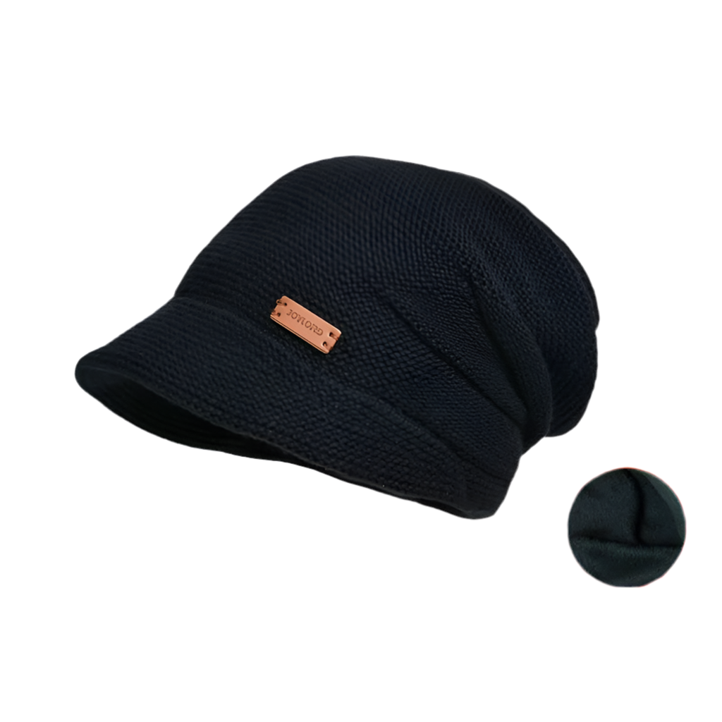 Fleece Slouchy Beanie Wide Brim Thermal Ear