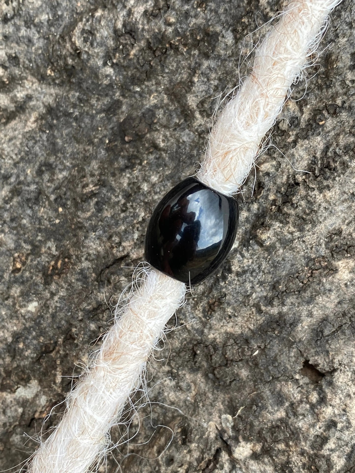 Schwarzer Agate Bead DreadLocos Shop