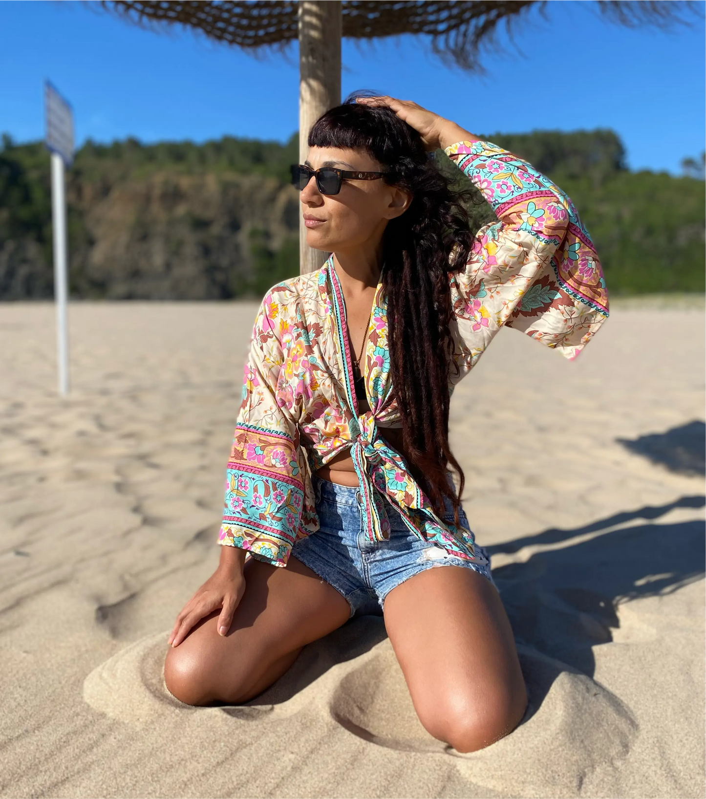 Floral Short Kimono DreadLocos Shop