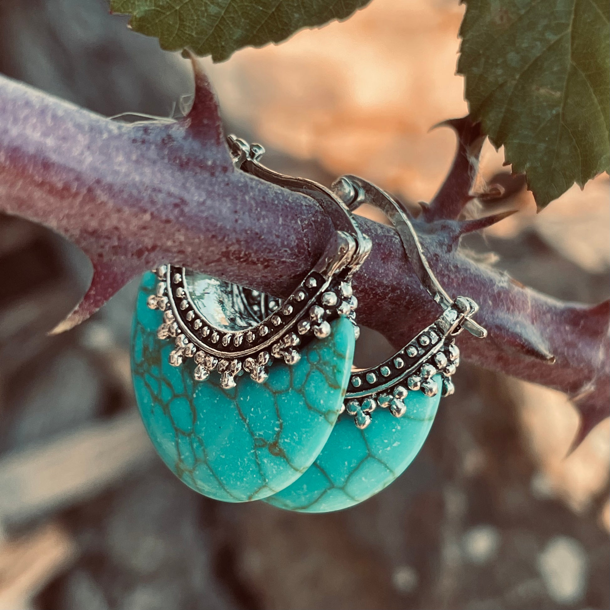 Marokkanischer Antiker Ohrschmuck Kimaya Turkis - DreadLocos Shop