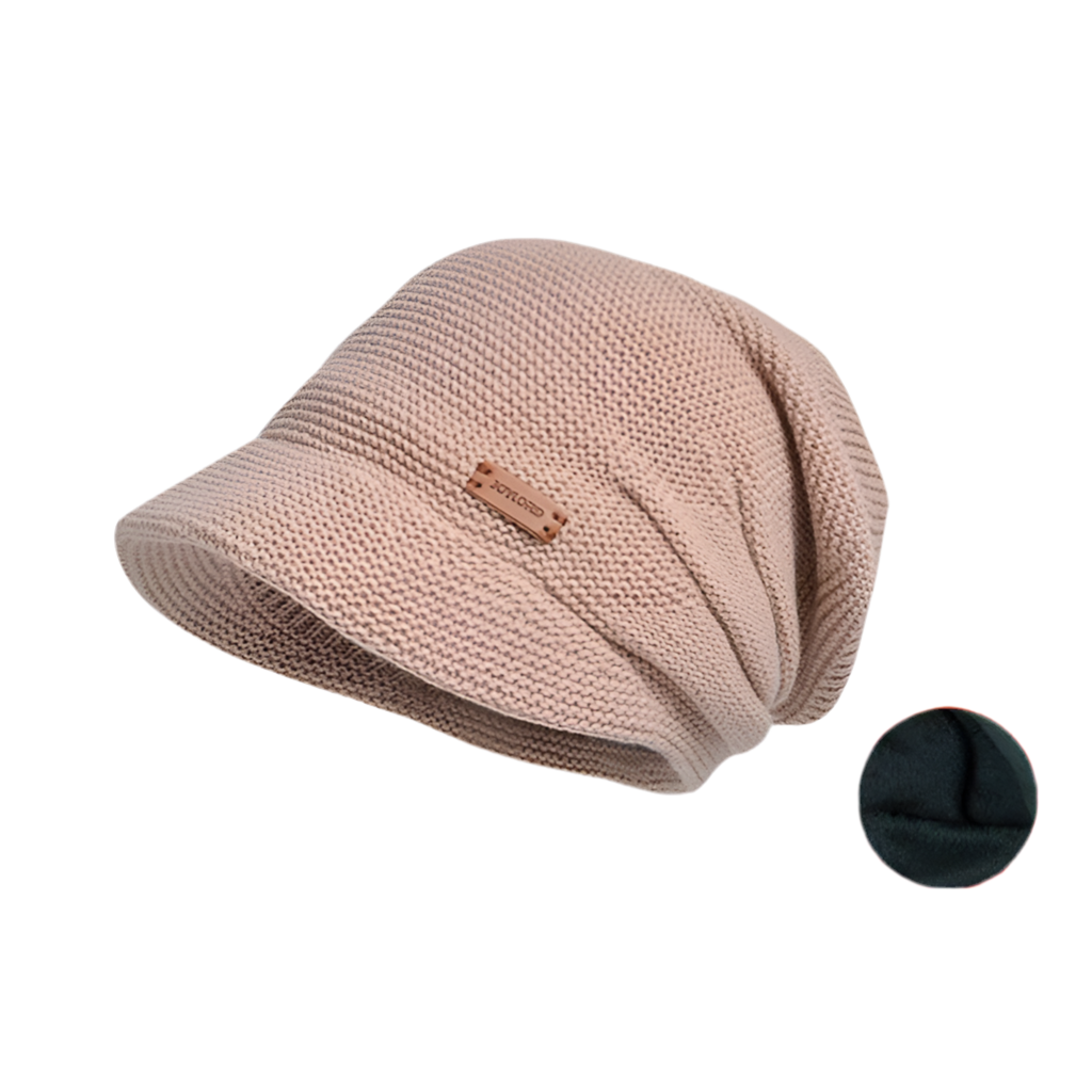 Fleece Slouchy Beanie Wide Brim Thermal Ear