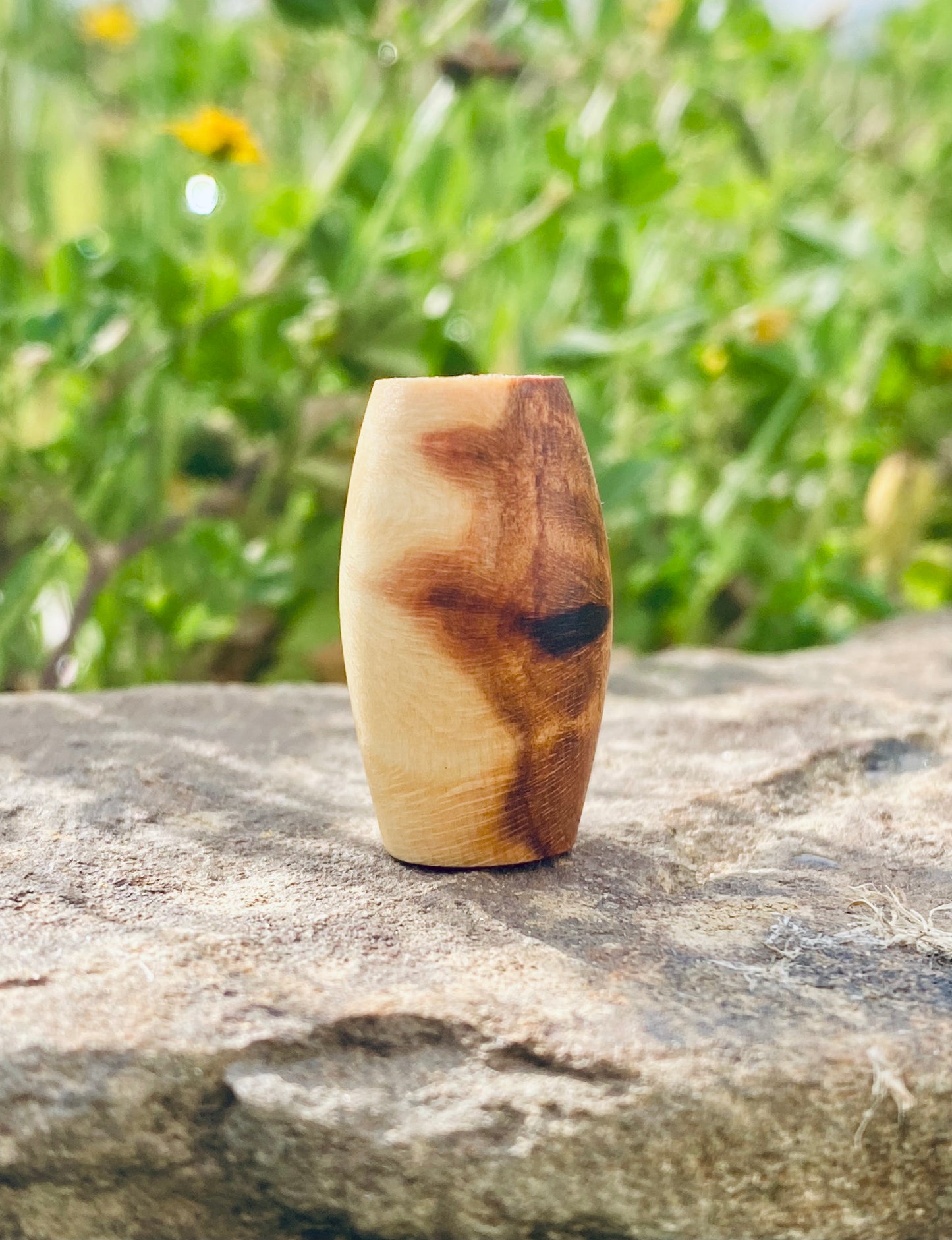 Baumperle Bead (Buche) 8mm Hole - DreadLocos Shop