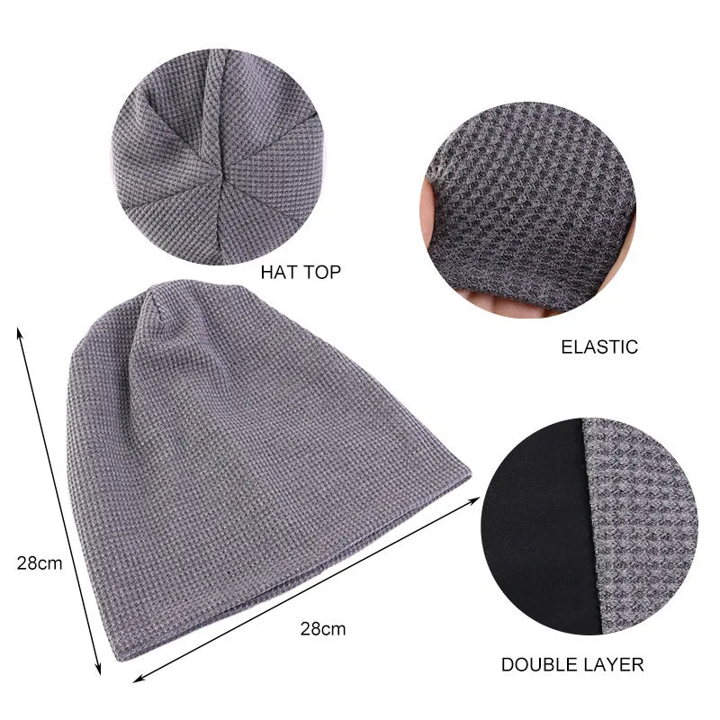 Double Fabric Cotton Skullies & Beanies Dreadbag for Men