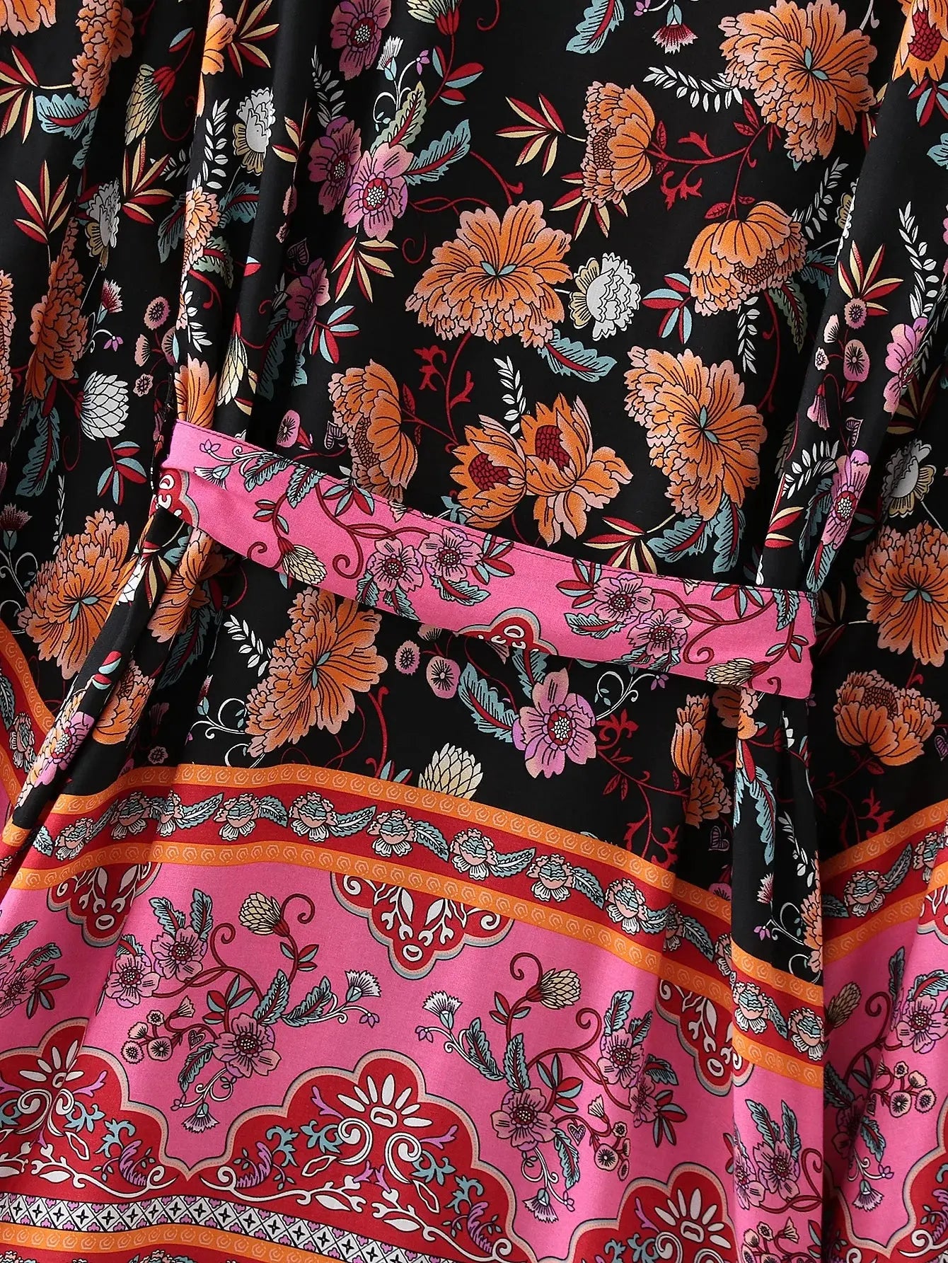 Vintage Floral Kimono aus 100% Rayon DreadLocos Shop