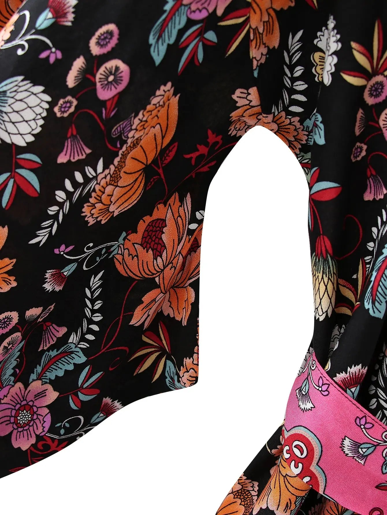 Vintage Floral Kimono aus 100% Rayon DreadLocos Shop