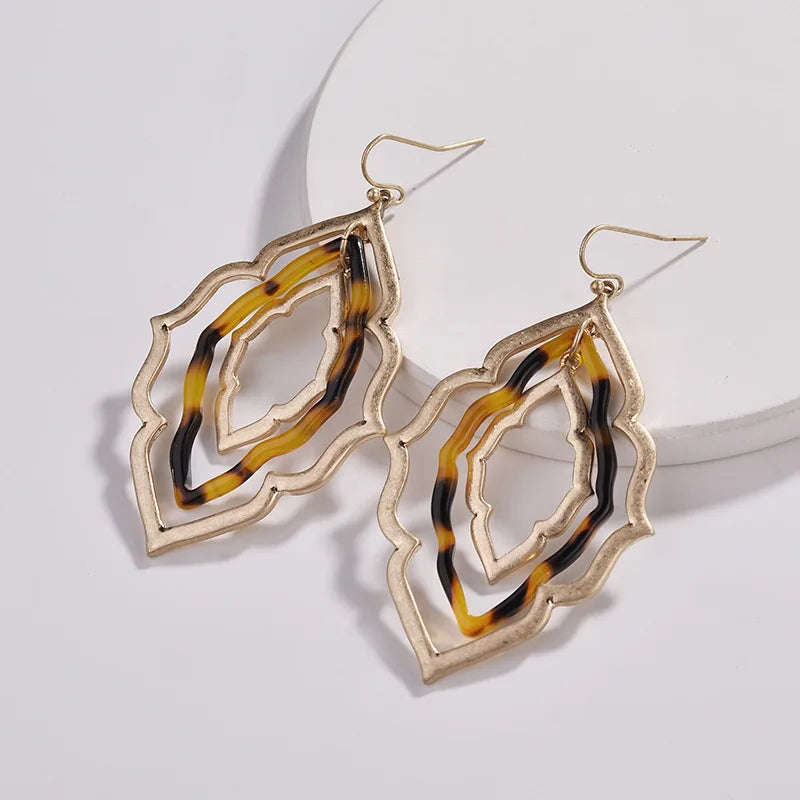 Marrakech Dreams Geometrischer Resin-Acryl-Ohrschmuck