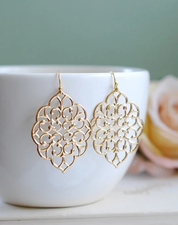 Bohemian Moroccan Filigree Zahara Ohrringe