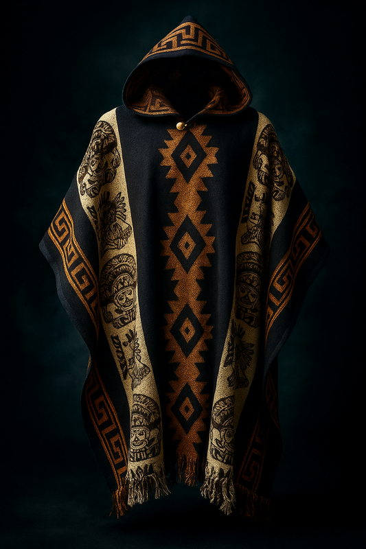 Cloack Poncho Mayan Cultura - DreadLocos Shop
