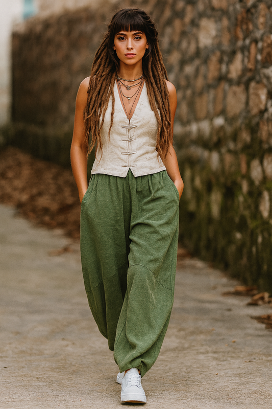 Comfortable Cotton Linen Bloomers for Women