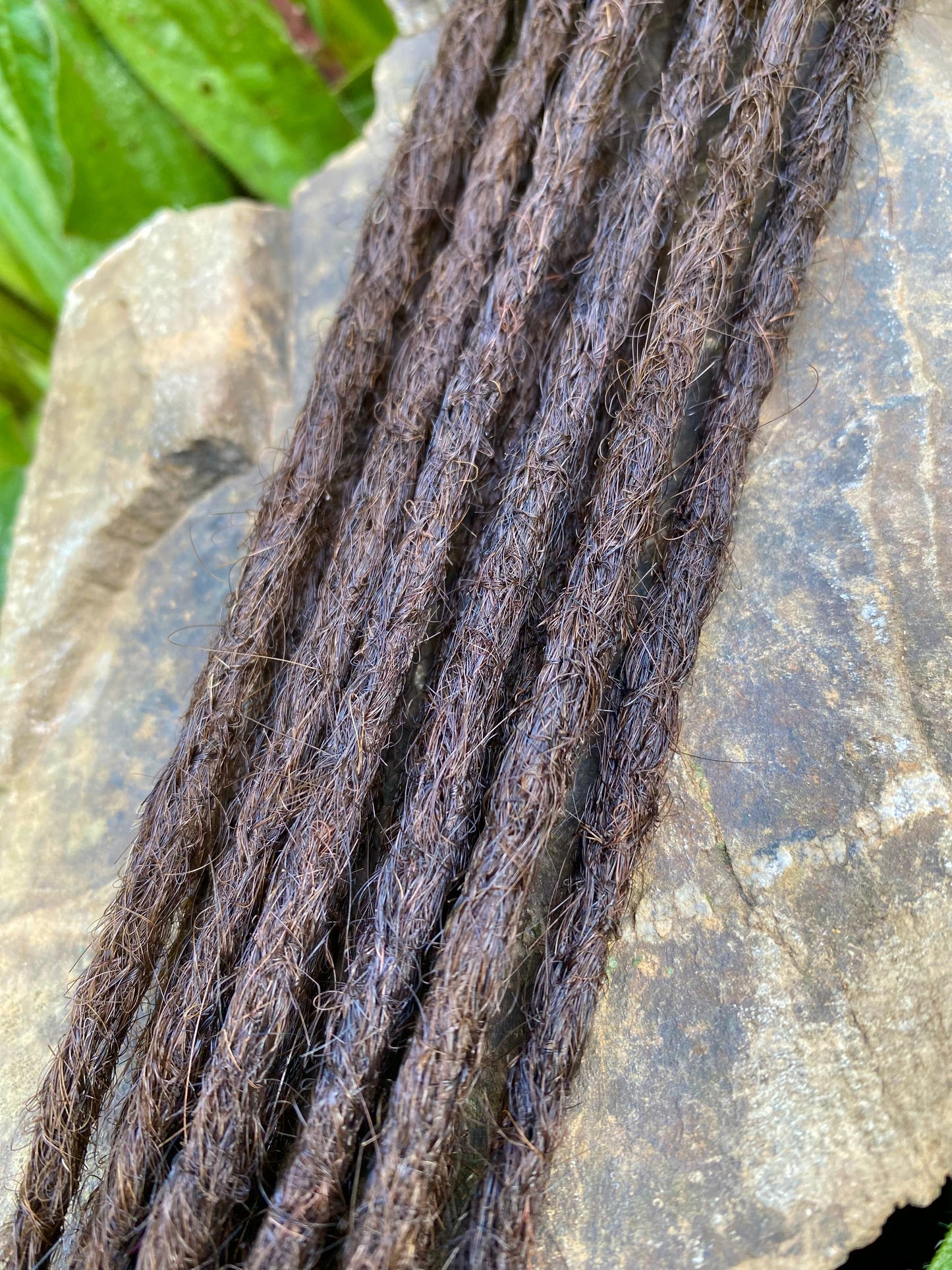10 Europäische Echthaar Dreadlocks in Mittelbraun #6