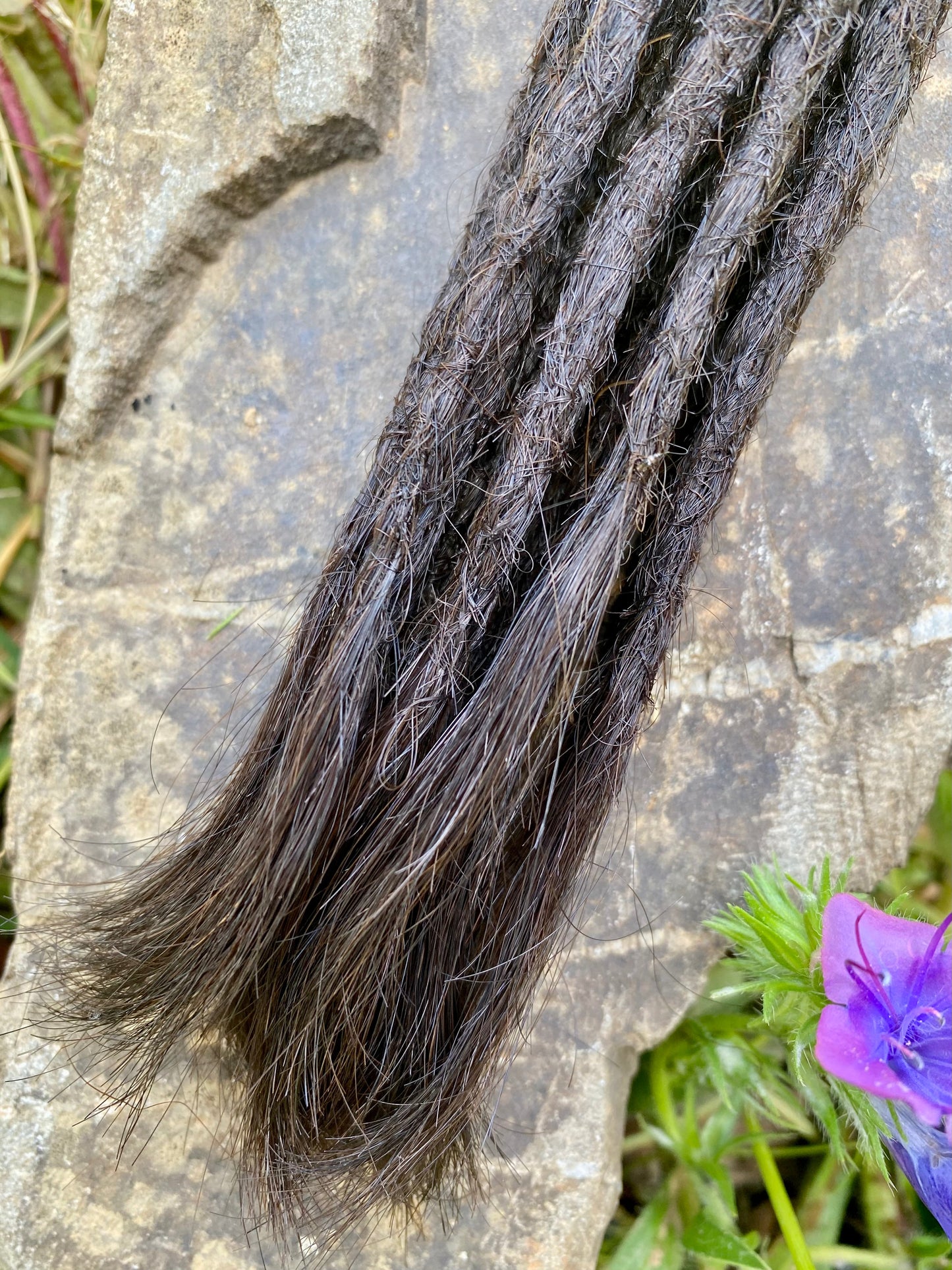 10 Europäische Echthaar Dreadlocks in Dunkelbraun #04