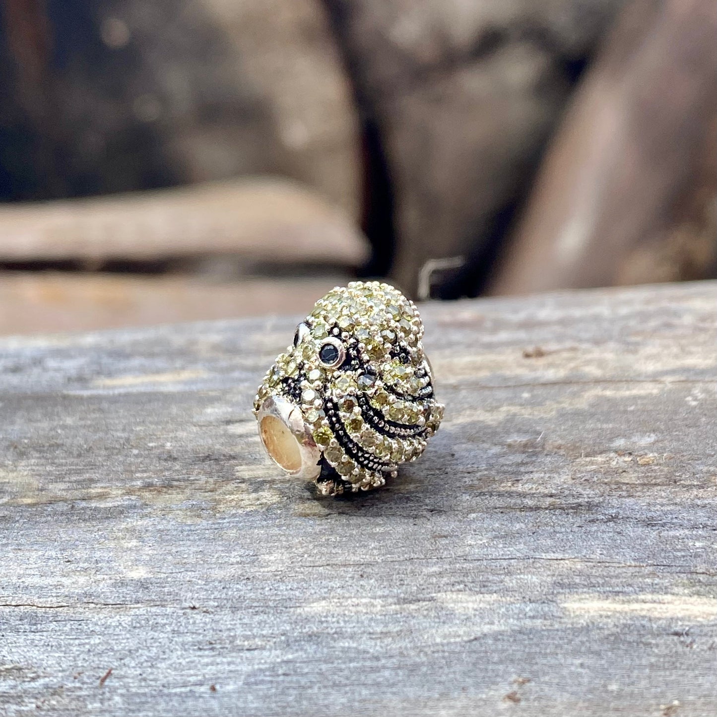 Oktopus-Perle aus 925er Sterling Silber mit hochwertigen Strass