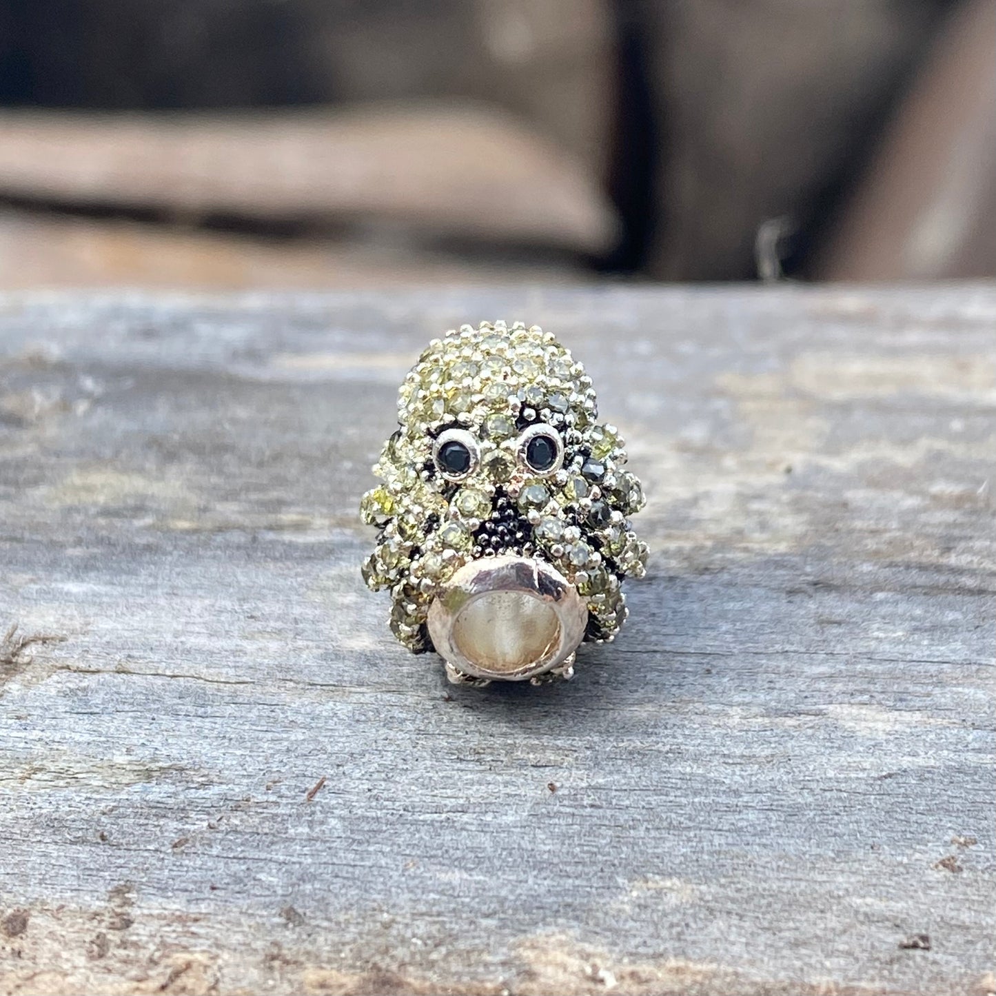 Oktopus-Perle aus 925er Sterling Silber mit hochwertigen Strass