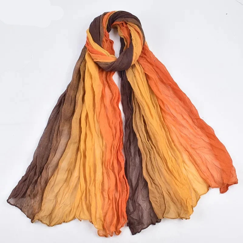 Pashmina aus Balinesischem Garn mit Gradualem Farbverlauf