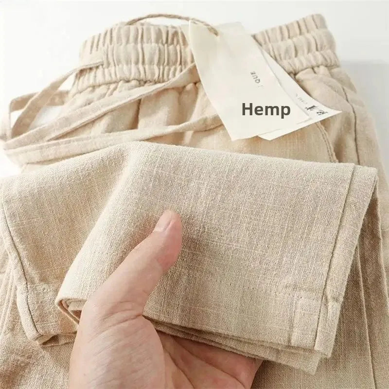 Leinen Hanf Trouser Kaki