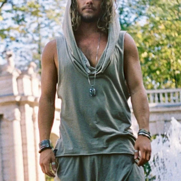 Sleeveless Hooded Vest for Men