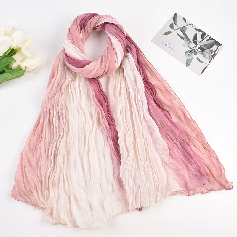 Pashmina aus Balinesischem Garn mit Gradualem Farbverlauf