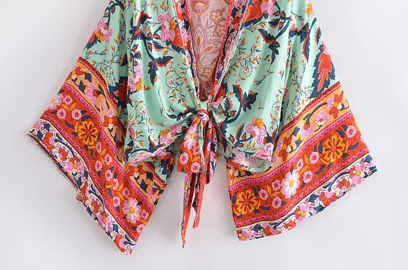 Floral Short Kimono DreadLocos Shop