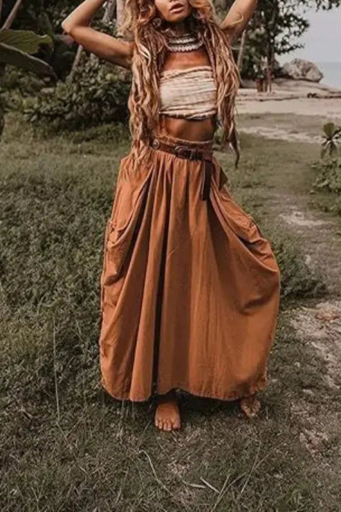 Boho Kleidung - Stilvoller Boho-Rock *Baumwolle* - DreadLocos Shop