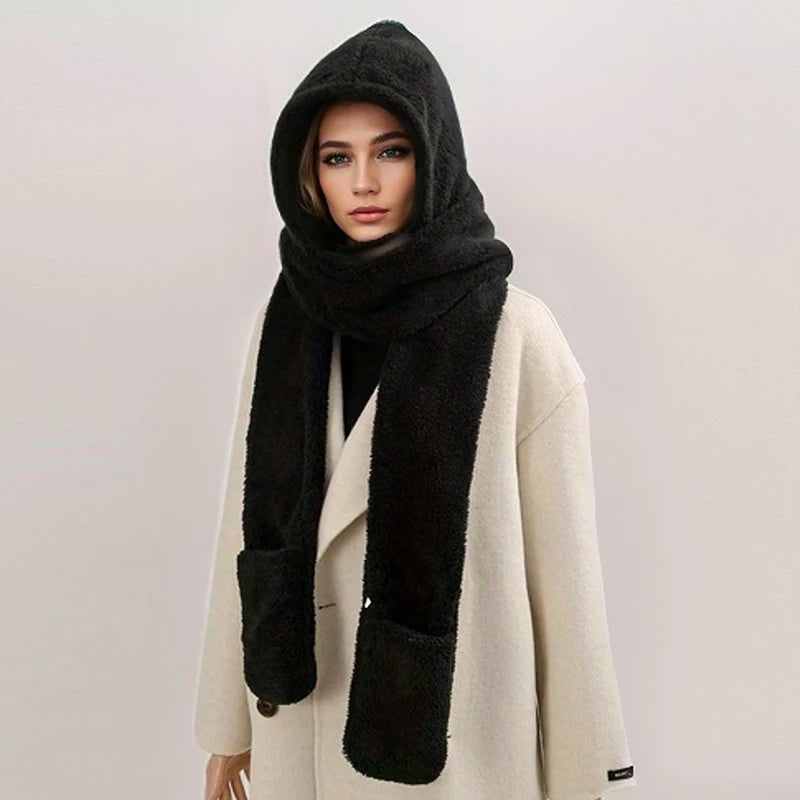 Toller Hoody Scarf Schwarz