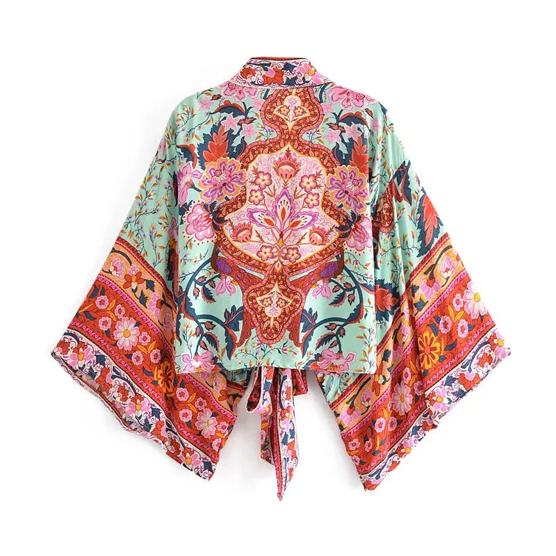 Floral Short Kimono DreadLocos Shop