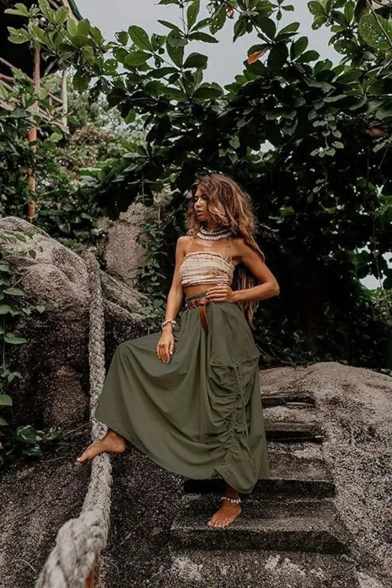 Boho Kleidung - Stilvoller Boho-Rock *Baumwolle* - DreadLocos Shop