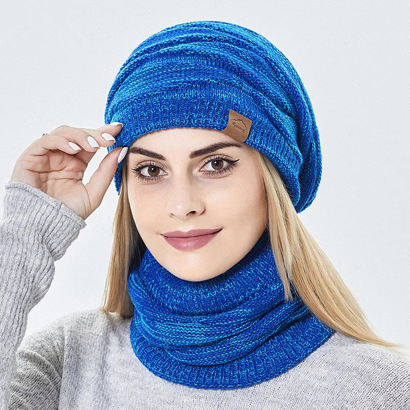 Fur-Lined Beanie & Scarf Set