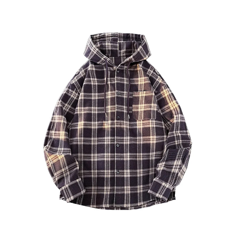 Washed Vintage Check Hooded