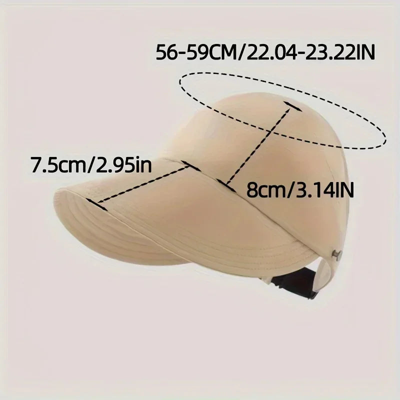 Wide Brim Sun Visor Bucket Hat