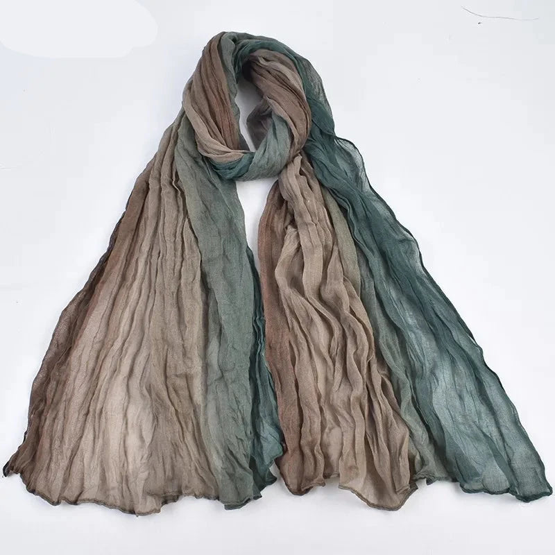 Pashmina aus Balinesischem Garn mit Gradualem Farbverlauf