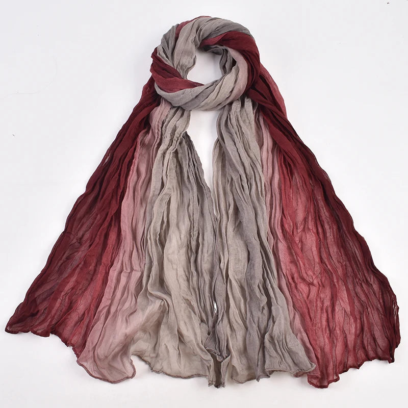 Pashmina aus Balinesischem Garn mit Gradualem Farbverlauf